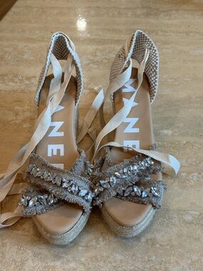 Manebi embellished wedges